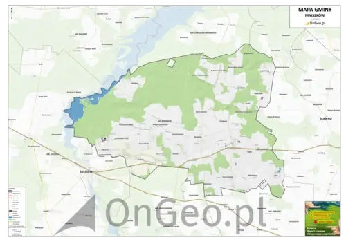 Mapa gminy Mniszków